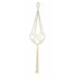 Macrame Plant Hanger, Flower Pot Hanging Basket, Cotton Rope, 33.5 Inches