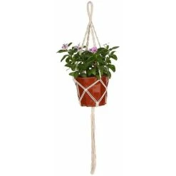 Macrame Plant Hanger, Flower Pot Hanging Basket, Cotton Rope, 33.5 Inches -Dwarf Discovery shop 100164933 4