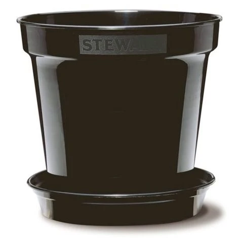 Stewart Garden Premium Flower Pot - 25.4cm - Black (2836005) 1 Stewart Garden Premium Flower Pot - 25.4cm - Black (2836005)