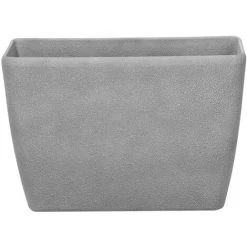 Plant Pot Rectangular Stone Fiberglass Natural Garden Grey 60 X 27 X 41 Cm Baris