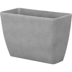 Plant Pot Rectangular Stone Fiberglass Natural Garden Grey 60 X 27 X 41 Cm Baris -Dwarf Discovery shop 12688680 4