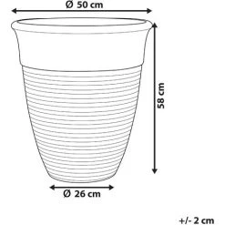 Plant Pot Brown Modern Indoor Outdoor Stone Mixture ø 50 Cm Katalima -Dwarf Discovery shop 12959509 3