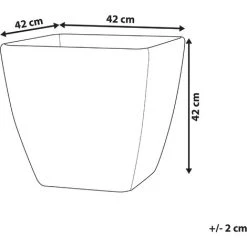 Plant Pot Grey Stone Mixture Flower Pot Square Outdoor Indoor 42 X 42 Cm Zeli 7 Plant Pot Grey Stone Mixture Flower Pot Square Outdoor Indoor 42 X 42 Cm Zeli -Dwarf Discovery shop 12959521 3