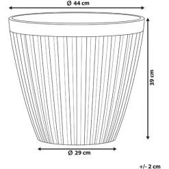 Modern Plant Pot Stone Mixture Round Indoor Outdoor 44x44 Cm Taupe Poka 7 Modern Plant Pot Stone Mixture Round Indoor Outdoor 44x44 Cm Taupe Poka -Dwarf Discovery shop 12959533 3