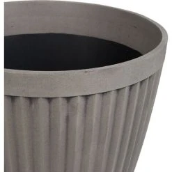 Modern Plant Pot Stone Mixture Round Indoor Outdoor 44x44 Cm Taupe Poka 8 Modern Plant Pot Stone Mixture Round Indoor Outdoor 44x44 Cm Taupe Poka -Dwarf Discovery shop 12959533 4