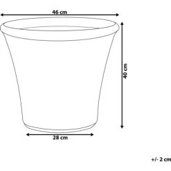 Outdoor Patio Garden Flower Pot Planter Fibre 46 X 46 X 40 Cm Navy Blue Kokkino 7 Outdoor Patio Garden Flower Pot Planter Fibre 46 X 46 X 40 Cm Navy Blue Kokkino -Dwarf Discovery shop 13657500 3