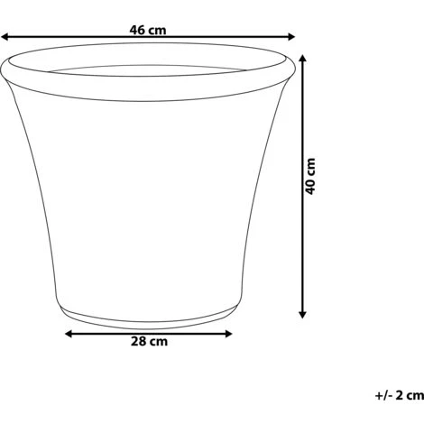 Outdoor Patio Garden Flower Pot Planter Fibre 46 X 46 X 40 Cm Navy Blue Kokkino 3 Outdoor Patio Garden Flower Pot Planter Fibre 46 X 46 X 40 Cm Navy Blue Kokkino - Image 3