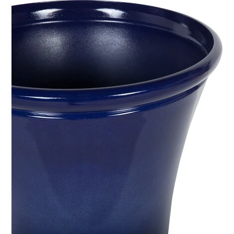 Outdoor Patio Garden Flower Pot Planter Fibre 46 X 46 X 40 Cm Navy Blue Kokkino 4 Outdoor Patio Garden Flower Pot Planter Fibre 46 X 46 X 40 Cm Navy Blue Kokkino - Image 4