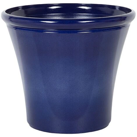 Outdoor Patio Garden Flower Pot Planter Fibre 50 X 50 X 44 Cm Navy Blue Kokkino 1 Outdoor Patio Garden Flower Pot Planter Fibre 50 X 50 X 44 Cm Navy Blue Kokkino