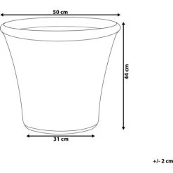 Outdoor Patio Garden Flower Pot Planter Fibre 50 X 50 X 44 Cm Navy Blue Kokkino 7 Outdoor Patio Garden Flower Pot Planter Fibre 50 X 50 X 44 Cm Navy Blue Kokkino -Dwarf Discovery shop 13657505 3