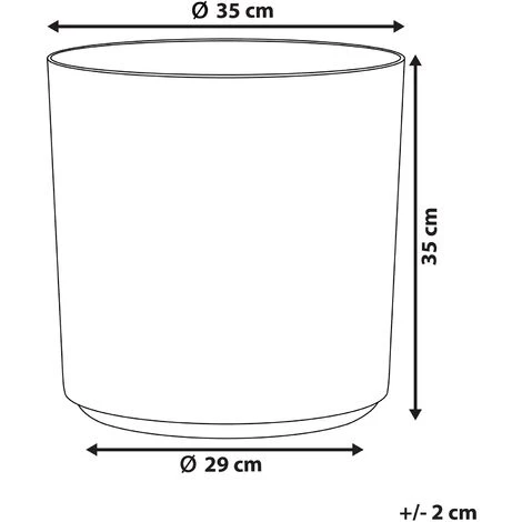 Garden Indoor Glamorous Flower Pot Round Planter Grey 35 X 35 X 35 Cm Vagia 3 Garden Indoor Glamorous Flower Pot Round Planter Grey 35 X 35 X 35 Cm Vagia - Image 3