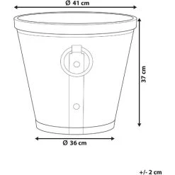 Indoor Outdoor Plant Pot Stone UV Resistant 41x41x37 Cm Brown Vari -Dwarf Discovery shop 13664904 3
