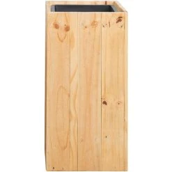 Large Tall Wooden Plant Pot Pine Indoor Outdoor With Insert 28 X 28 Cm Sykia