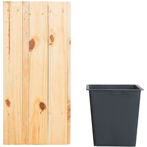 Large Tall Wooden Plant Pot Pine Indoor Outdoor With Insert 28 X 28 Cm Sykia 4 Large Tall Wooden Plant Pot Pine Indoor Outdoor With Insert 28 X 28 Cm Sykia - Image 4