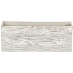 Modern Outdoor Indoor Flower Pot Light Wood Fibre Clay Rectangular 54x17cm Paos