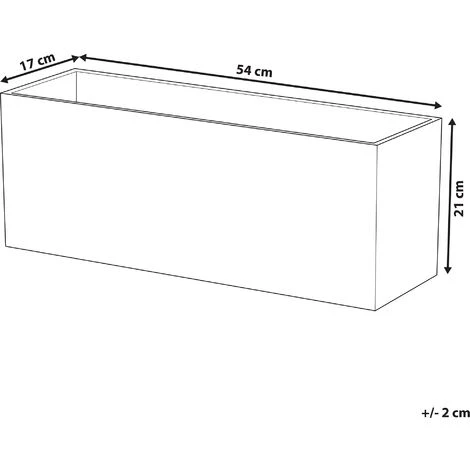 Modern Outdoor Indoor Flower Pot Light Wood Fibre Clay Rectangular 54x17cm Paos 3 Modern Outdoor Indoor Flower Pot Light Wood Fibre Clay Rectangular 54x17cm Paos - Image 3