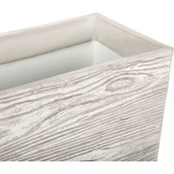 Modern Outdoor Indoor Flower Pot Light Wood Fibre Clay Rectangular 42x13cm Paos 9 Modern Outdoor Indoor Flower Pot Light Wood Fibre Clay Rectangular 42x13cm Paos -Dwarf Discovery shop 13692968 5