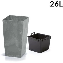 Deuba Planter Flower Pot Concrete Look Garden Patio Terrace Balcony 26L 49L 91L Large Square Indoor Outdoor Robust Anthracite Grey Insert Pot Green Plants Grass Weather-Resistant UV-Resistant Plastic 7 Deuba Planter Flower Pot Concrete Look Garden Patio Terrace Balcony 26L 49L 91L Large Square Indoor Outdoor Robust Anthracite Grey Insert Pot Green Plants Grass Weather-Resistant UV-Resistant Plastic -Dwarf Discovery shop 19397514 3