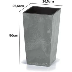 Deuba Planter Flower Pot Concrete Look Garden Patio Terrace Balcony 26L 49L 91L Large Square Indoor Outdoor Robust Anthracite Grey Insert Pot Green Plants Grass Weather-Resistant UV-Resistant Plastic 9 Deuba Planter Flower Pot Concrete Look Garden Patio Terrace Balcony 26L 49L 91L Large Square Indoor Outdoor Robust Anthracite Grey Insert Pot Green Plants Grass Weather-Resistant UV-Resistant Plastic -Dwarf Discovery shop 19397514 5