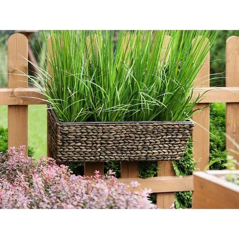 Plant Pot Brown Indoor Outdoor Water Hyacinth Weave Handles 60 X 20 Cm Kawala 2 Plant Pot Brown Indoor Outdoor Water Hyacinth Weave Handles 60 X 20 Cm Kawala - Image 2