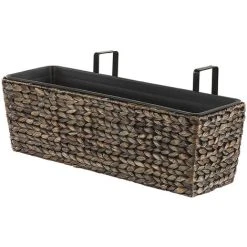 Plant Pot Brown Indoor Outdoor Water Hyacinth Weave Handles 60 X 20 Cm Kawala 8 Plant Pot Brown Indoor Outdoor Water Hyacinth Weave Handles 60 X 20 Cm Kawala -Dwarf Discovery shop 20038678 4