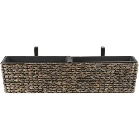 Plant Pot Brown Indoor Outdoor Water Hyacinth Weave Handles 80 X 20 Cm Kawala 1 Plant Pot Brown Indoor Outdoor Water Hyacinth Weave Handles 80 X 20 Cm Kawala