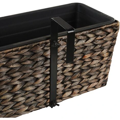 Plant Pot Brown Indoor Outdoor Water Hyacinth Weave Handles 80 X 20 Cm Kawala 5 Plant Pot Brown Indoor Outdoor Water Hyacinth Weave Handles 80 X 20 Cm Kawala - Image 5