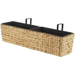 Plant Pot Beige Indoor Outdoor Water Hyacinth Weave Handles 80 X 20 Cm Kawala 8 Plant Pot Beige Indoor Outdoor Water Hyacinth Weave Handles 80 X 20 Cm Kawala -Dwarf Discovery shop 20038689 4