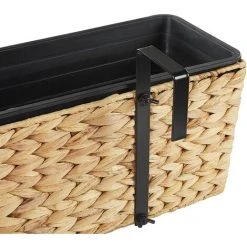Plant Pot Beige Indoor Outdoor Water Hyacinth Weave Handles 80 X 20 Cm Kawala 9 Plant Pot Beige Indoor Outdoor Water Hyacinth Weave Handles 80 X 20 Cm Kawala -Dwarf Discovery shop 20038689 5