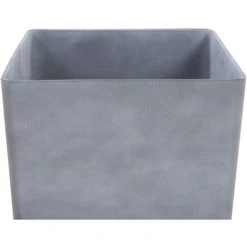 Outdoor Indoor Flower Plant Pot Square 35 X 35 Cm Stone Mixture Grey Artiki 8 Outdoor Indoor Flower Plant Pot Square 35 X 35 Cm Stone Mixture Grey Artiki -Dwarf Discovery shop 20515444 4