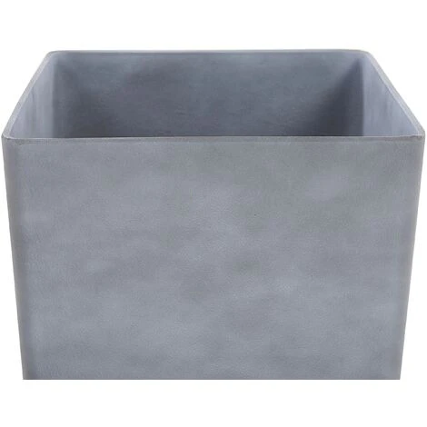 Outdoor Indoor Flower Plant Pot Square 35 X 35 Cm Stone Mixture Grey Artiki 4 Outdoor Indoor Flower Plant Pot Square 35 X 35 Cm Stone Mixture Grey Artiki - Image 4