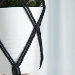 2Pcs Macrame Plant Hangers Indoor Outdoor Hanging Planter Basket Cotton Rope Hand-knitted Flower Pot Net Bag, Style 4 -Dwarf Discovery shop 30316294 4