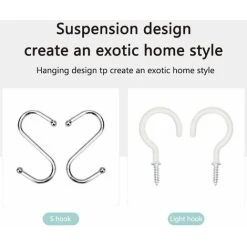 Plant Hangers Set Of 4 Indoor Wall Hanging Planter Basket Decorative Flower Pot Holder With 4 Hooks For Indoor Outdoor Home Decor Gift Box 3+4 -Dwarf Discovery shop 30316305 3