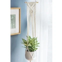 Plant Hangers Set Of 4 Indoor Wall Hanging Planter Basket Decorative Flower Pot Holder With 4 Hooks For Indoor Outdoor Home Decor Gift Box 3+4 -Dwarf Discovery shop 30316305 5