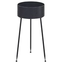 Plant Stand Indoor Outdoor Flower Pot 29 X 26 X 50 Cm Metal Black Leika