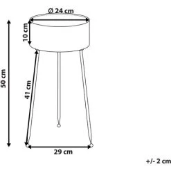 Plant Stand Indoor Outdoor Flower Pot 29 X 26 X 50 Cm Metal Black Leika 7 Plant Stand Indoor Outdoor Flower Pot 29 X 26 X 50 Cm Metal Black Leika -Dwarf Discovery shop 34601783 3