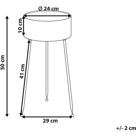 Plant Stand Indoor Outdoor Flower Pot 29 X 26 X 50 Cm Metal Black Leika 3 Plant Stand Indoor Outdoor Flower Pot 29 X 26 X 50 Cm Metal Black Leika - Image 3