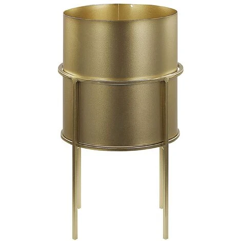 Modern Plant Stand Indoor Outdoor Flower Pot 15 X 15 X 28 Cm Metal Gold Milea 1 Modern Plant Stand Indoor Outdoor Flower Pot 15 X 15 X 28 Cm Metal Gold Milea