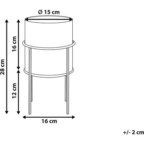 Modern Plant Stand Indoor Outdoor Flower Pot 15 X 15 X 28 Cm Metal Gold Milea 3 Modern Plant Stand Indoor Outdoor Flower Pot 15 X 15 X 28 Cm Metal Gold Milea - Image 3