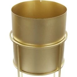 Modern Plant Stand Indoor Outdoor Flower Pot 15 X 15 X 28 Cm Metal Gold Milea 8 Modern Plant Stand Indoor Outdoor Flower Pot 15 X 15 X 28 Cm Metal Gold Milea -Dwarf Discovery shop 34601786 4
