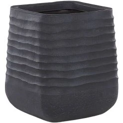 Modern Outdoor Garden Flower Pot Large 38 X 37 Cm Square Planter Black Parikia -Dwarf Discovery shop 36731887 4