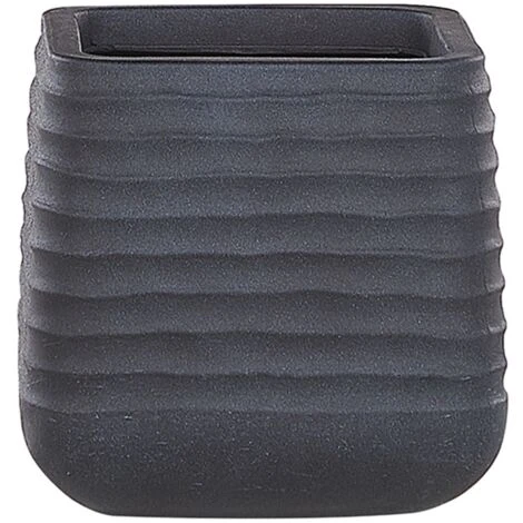 Modern Outdoor Garden Flower Pot Large 28 X 27 Cm Square Planter Black Parikia 1 Modern Outdoor Garden Flower Pot Large 28 X 27 Cm Square Planter Black Parikia