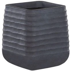 Modern Outdoor Garden Flower Pot Large 28 X 27 Cm Square Planter Black Parikia 8 Modern Outdoor Garden Flower Pot Large 28 X 27 Cm Square Planter Black Parikia -Dwarf Discovery shop 36731896 4
