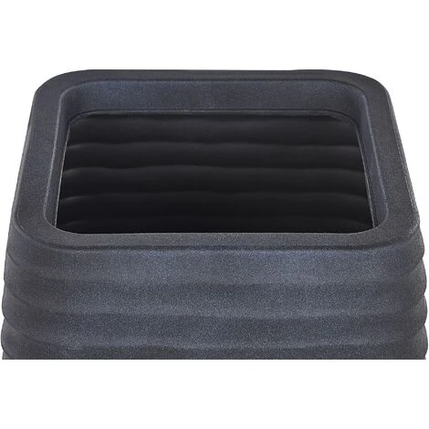 Modern Outdoor Garden Flower Pot Large 28 X 27 Cm Square Planter Black Parikia 5 Modern Outdoor Garden Flower Pot Large 28 X 27 Cm Square Planter Black Parikia - Image 5