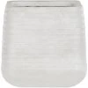 Outdoor Garden Flower Pot Large 50 X 49 Cm Square Planter Dirty White Parikia