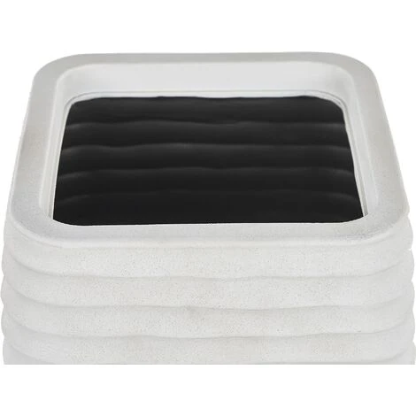 Outdoor Garden Flower Pot Large 50 X 49 Cm Square Planter Dirty White Parikia 5 Outdoor Garden Flower Pot Large 50 X 49 Cm Square Planter Dirty White Parikia - Image 5