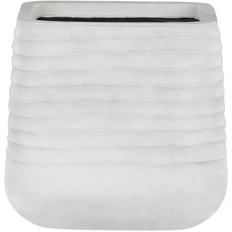 Outdoor Garden Flower Pot Large 38 X 37 Cm Square Planter Dirty White Parikia 1 Outdoor Garden Flower Pot Large 38 X 37 Cm Square Planter Dirty White Parikia