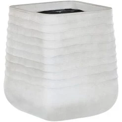 Outdoor Garden Flower Pot Large 38 X 37 Cm Square Planter Dirty White Parikia 8 Outdoor Garden Flower Pot Large 38 X 37 Cm Square Planter Dirty White Parikia -Dwarf Discovery shop 36731915 4