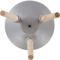 Flower Pot Wooden Stand Light Grey Magnesium Round Inlaid Motif Weira -Dwarf Discovery shop 37084377 5