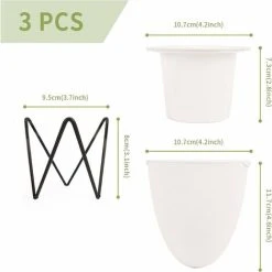 LangRay 3 Pcs Flower Pots, Flower Pots With Stands, Plant Holders Plant Pots, Plants Plant Pot For Indoor, Outdoor, Balcony, Garden (Small) 8 LangRay 3 Pcs Flower Pots, Flower Pots With Stands, Plant Holders Plant Pots, Plants Plant Pot For Indoor, Outdoor, Balcony, Garden (Small) -Dwarf Discovery shop 37252728 4